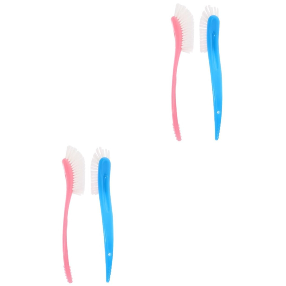 4pcs Baby Bottle Cleaning Brush Set with Slim Head and Ergonomic Long Handle for Narrow Corners