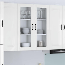 Berkfield Kitchen Wall Cabinet Lucca High Gloss White 80 x 31 x 100 cm