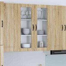 Berkfield Kitchen Wall Cabinet Lucca Sonoma Oak 80 x 31 x 100 cm
