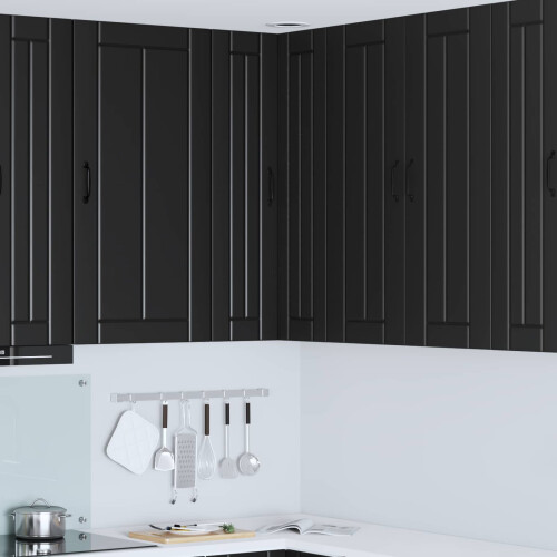 Berkfield Dishwasher Panel Lucca Black 57 x 57 x 100 cm Engineered Wood