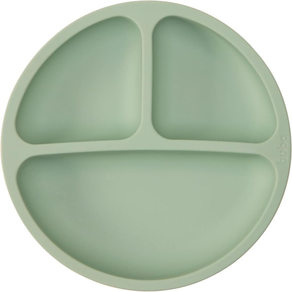 Silicone Suction Plate For Babies With Strong Grip, Easy Clean, Durable Flexible Material, Green
