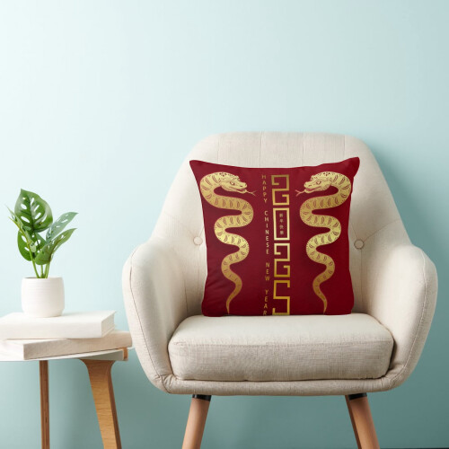 Μαξιλάρι Snake Year CNY 18x18 ίντσες 2