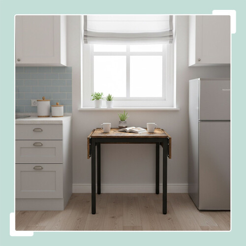 Opklapbare eettafel voor 2-4 personen, ruimtebesparend ontwerp
