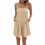 Solid Color Short Overalls Apricot S 1