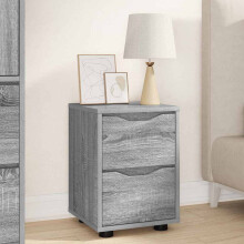 Berkfield Bedside Table Grey Sonoma 30.5 x 30 x 43 cm Engineered Wood