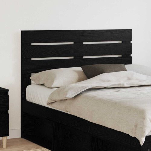 Berkfield Headboard Black Oak Engineered wood