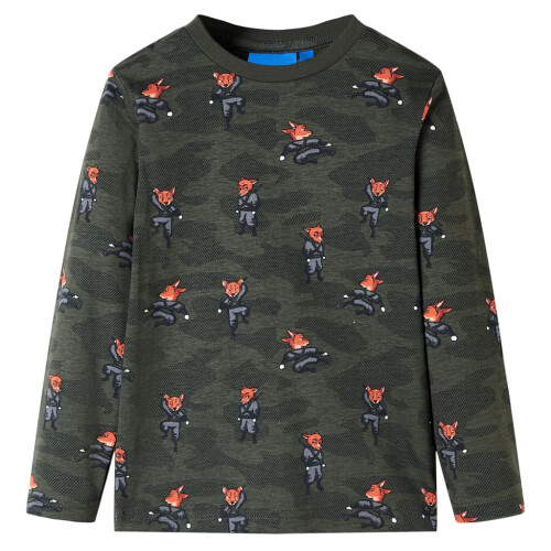 Kids' Pyjamas with Long Sleeves Khaki 92 1
