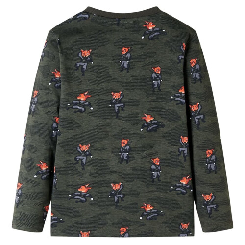 Kids' Pyjamas with Long Sleeves Khaki 92 2