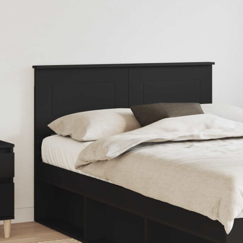 Berkfield Headboard Black Oak Engineered wood