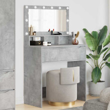 Berkfield Bedroom Dressing Tables Concrete Grey 80 x 39.6 x 135 cm