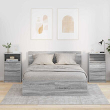 Berkfield Bedside Tables with Drawer 2 pcs Grey Sonoma 40 x 30 x 467 cm