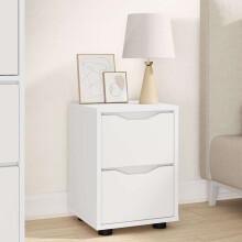 Berkfield Bedside Table White 30.5 x 30 x 43 cm Engineered Wood
