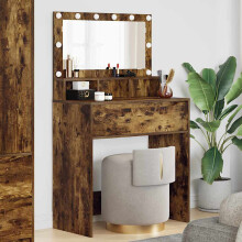 Berkfield Bedroom Dressing Tables Smoked Oak 80 x 39.6 x 135 cm