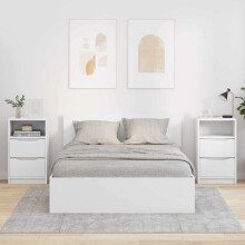 Berkfield Bedside Tables 2 pcs White 40 x 30 x 467 cm Engineered Wood