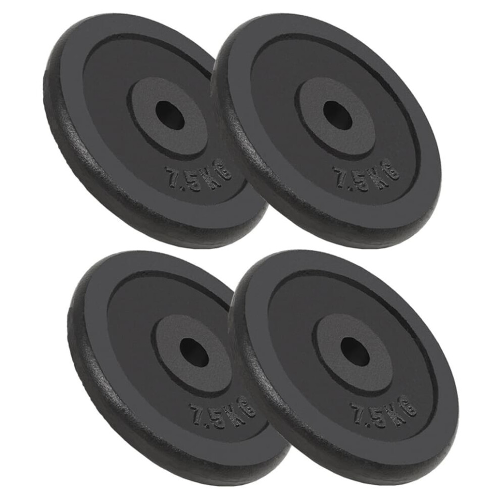 Photos - Barbells & Dumbbells Berkfield Weight Plates 4 pcs 4x7.5 kg Cast Iron
