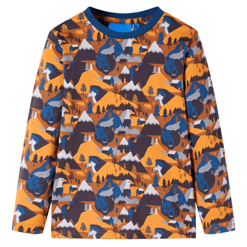 Kids' Pyjamas with Long Sleeves Cognac 128 1