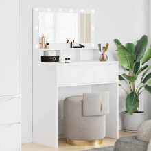 Berkfield Bedroom Dressing Tables with Drawer White 80 x 39.6 x 135 cm