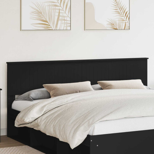 Berkfield Headboard Black Oak Engineered wood