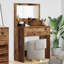 Berkfield Bedroom Dressing Tables with Drawer Old Wood 80 x 39.6 x 135 cm