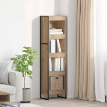 Berkfield Book Cabinet Artisian Oak 40 x 30 x 155 cm Engineered Wood