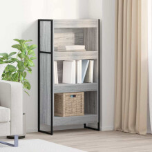 Berkfield Book Cabinet Grey Sonoma 60 x 30 x 121 cm Engineered Wood