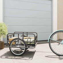 Berkfield Bike Trailer 130x73x48.5 cm Steel Black