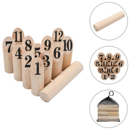 Berkfield Number Kubb Game Set Wood