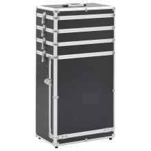 Berkfield Make-up Trolley Aluminium Black