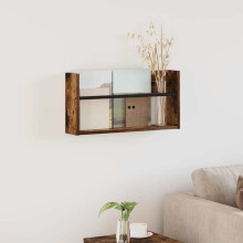 Berkfield Magazine Rack Smoked Oak 60 x 12 x 30 cm Engineered Wood