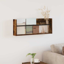 Berkfield Magazine Rack Smoked Oak 80 x 12 x 30 cm Engineered Wood