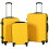 Berkfield Hardcase Trolley Set 3 pcs Yellow ABS 1