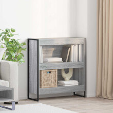 Berkfield Book Cabinet Grey Sonoma 80 x 30 x 86.5 cm Engineered Wood