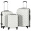 Berkfield Hardcase Trolley Set 3 pcs Bright Silver ABS 1