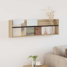 Berkfield Magazine Rack Sonoma Oak 100 x 12 x 30 cm Engineered Wood