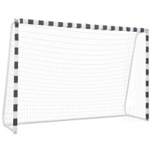 Berkfield Soccer Goal 300x200x90 cm Metal Black and White
