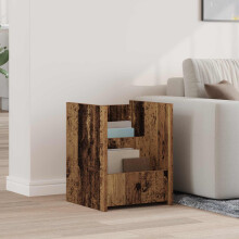 Berkfield Magazine Rack Old Wood 35 x 35 x 45 cm Engineered Wood