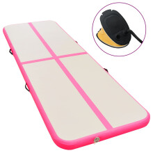 Berkfield Inflatable Gymnastics Mat with Pump 700x100x10 cm PVC Pink