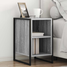 Berkfield Bedside Table 2 pcs Grey Sonoma 39.5 x 30 x 50 cm