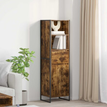 Berkfield Book Cabinet Smoke Oak 43 x 36 x 150.5 cm Engineered Wood