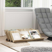 Berkfield Magazine Rack Sonoma Oak 90 x 53 x 28.5 cm Engineered Wood