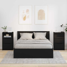 Berkfield Bedside Tables 2 pcs Black 40 x 30 x 467 cm Engineered Wood