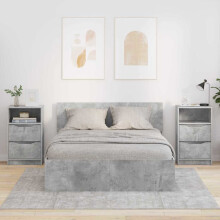 Berkfield Bedside Tables with Drawer 2 pcs Concrete Grey 40 x 30 x 467 cm