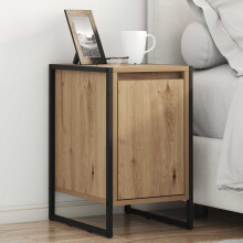 Berkfield Bedside Table Artisian Oak 39.5 x 30 x 50 cm Engineered Wood