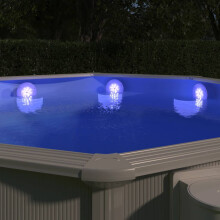 Berkfield Submersible Floating Pool LED Lamp with Remote Control White