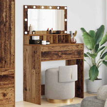 Berkfield Bedroom Dressing Tables with Drawer Old Wood 80 x 39.6 x 135 cm