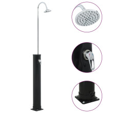 Berkfield Solar Shower Black 214 cm 20 L