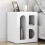 Berkfield Bedside Table 2 pcs White 40 x 35 x 50 cm Engineered Wood 1