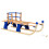Berkfield Folding Snow Sledge with Backrest Wood 119 cm 1