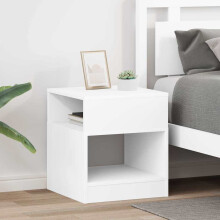 Berkfield End Table 2 pcs White 40.5 x 40 x 45 cm Engineered Wood