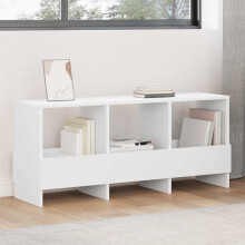 Berkfield Magazine Rack White 102 x 30 x 45 cm